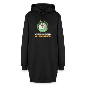 SACHSEN NICHT STUR BIN SACHSE - Hoodie-Kleid - Schwarz - Vorne - AI Model Female 172 light (172cm)