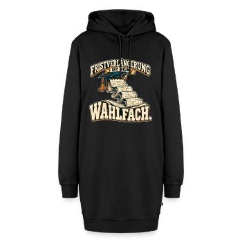 Fristverlängerung ist mein Wahlfach - Hoodie-Kleid - Schwarz - Vorne - AI Model Female 172 light (172cm)