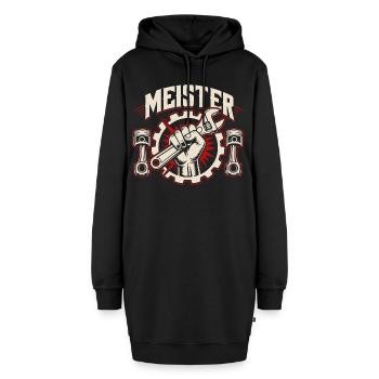 KFZ Meister Meisterprüfung bestanden - Hoodie-Kleid - Schwarz - Vorne - AI Model Female 172 light (172cm)