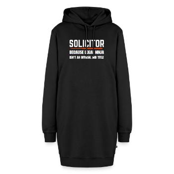 Lustiges Rechtsgeschenk des Anwalts - Hoodie-Kleid - Schwarz - Vorne - AI Model Female 172 light (172cm)