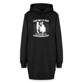 Kinderbetreuungsanbieter Lass Mich Durch - Hoodie-Kleid - Schwarz - Vorne - AI Model Female 172 light (172cm)