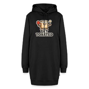 Get toasted - Hoodie-Kleid - Schwarz - Vorne - AI Model Female 172 light (172cm)