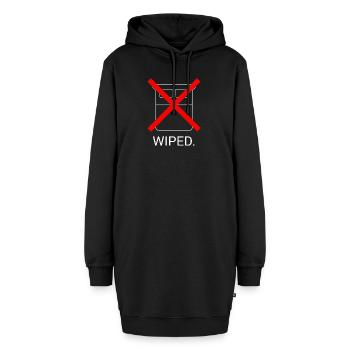 Minimalist Wiped Gaming Design - Hoodie-Kleid - Schwarz - Vorne - AI Model Female 172 light (172cm)