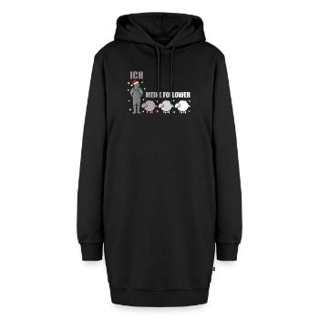 Ich Und Meine Follower Schäfer Schafe Weihnachten - Hoodie-Kleid - Schwarz - Vorne - AI Model Female 172 light (172cm)