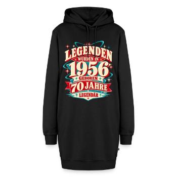 1956 Legenden 70. Geburtstag 50er Retro - Hoodie-Kleid - Schwarz - Vorne - AI Model Female 172 light (172cm)