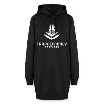 TranceFamily Scotland - Thistle Trance - Hoodie-Kleid - Schwarz - Vorne - AI Model Female 172 light (172cm)