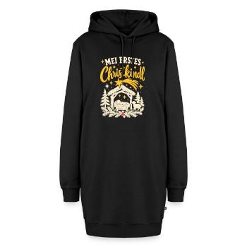 Mei erstes Christkindl Baby bairisch - Hoodie-Kleid - Schwarz - Vorne - AI Model Female 172 light (172cm)