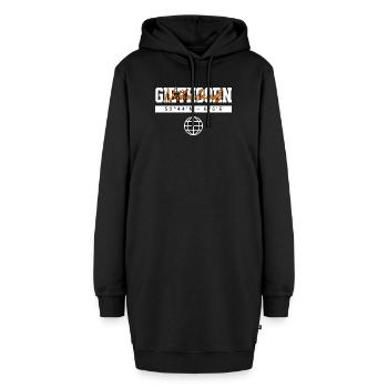 Giethoorn Niederlande Koordinaten Reise Souvenir - Hoodie-Kleid - Schwarz - Vorne - AI Model Female 172 light (172cm)