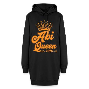 Abiturienten Queen Abiturientin - Hoodie-Kleid - Schwarz - Vorne - AI Model Female 172 light (172cm)