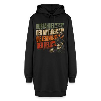 Busfahrer Mythos Legende Held - Hoodie-Kleid - Schwarz - Vorne - AI Model Female 172 light (172cm)