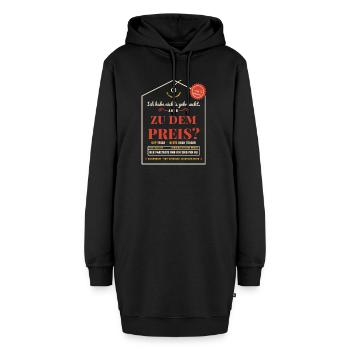 Black Week Shopping – Schnäppchen Geschenk lustig - Hoodie-Kleid - Schwarz - Vorne - AI Model Female 172 light (172cm)