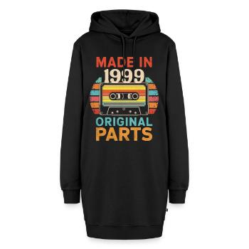 1999 Geburtstag Original 90er 80er Kassettenband Retro - Hoodie-Kleid - Schwarz - Vorne - AI Model Female 172 light (172cm)