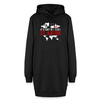 St. Anton - Hoodie-Kleid - Schwarz - Vorne - AI Model Female 172 light (172cm)