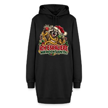 Festliche Eskalation - Hoodie-Kleid - Schwarz - Vorne - AI Model Female 172 light (172cm)