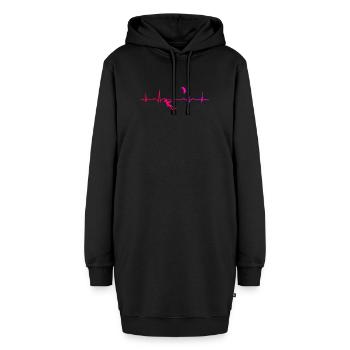 Wassersport Geschenkidee für eine Wassersportlerin - Hoodie-Kleid - Schwarz - Vorne - AI Model Female 172 light (172cm)
