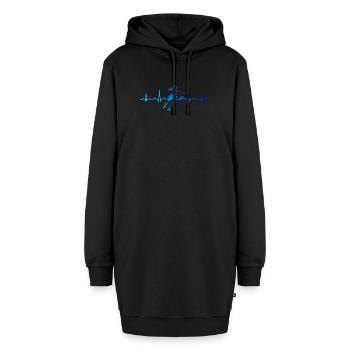 Geschenkidee für Pickleball Fan mit pickleball pro - Hoodie-Kleid - Schwarz - Vorne - AI Model Female 172 light (172cm)