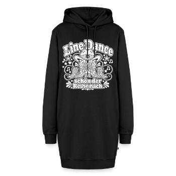 Line Dance Western Motiv - Hoodie-Kleid - Schwarz - Vorne - AI Model Female 172 light (172cm)