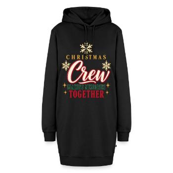 Christmas Crew – Making Memories Together - Hoodie-Kleid - Schwarz - Vorne - AI Model Female 172 light (172cm)