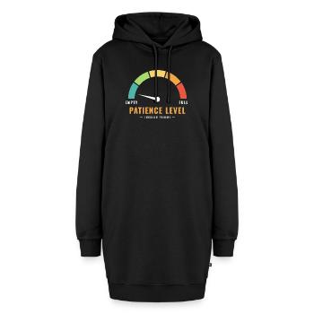 Geduldsanzeige leerer Kleinkind-Elternteil - Hoodie-Kleid - Schwarz - Vorne - AI Model Female 172 light (172cm)