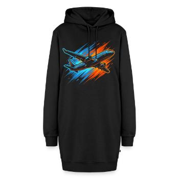 Flugzeug Modellflugzeug Herren Kinder Jungen Pilot - Hoodie-Kleid - Schwarz - Vorne - AI Model Female 172 light (172cm)