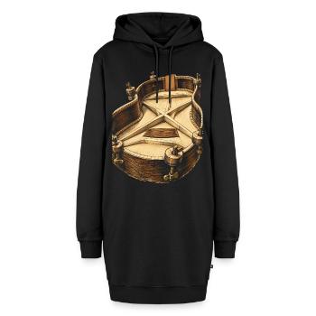 Geigenbauer Luthier Lutherie - Hoodie-Kleid - Schwarz - Vorne - AI Model Female 172 light (172cm)
