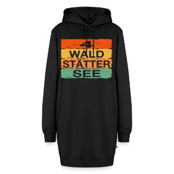 Vierwaldstättersee - Hoodie-Kleid - Schwarz - Vorne - AI Model Female 172 light (172cm)