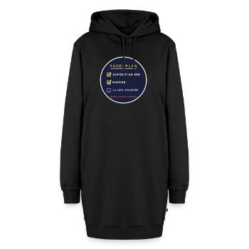 Ein Tagesplan der anderen Art - Hoodie-Kleid - Schwarz - Vorne - AI Model Female 172 light (172cm)
