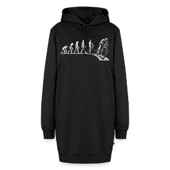 Rennrad Evolution Vom Affen Zum Radfahrer Radsport - Hoodie-Kleid - Schwarz - Vorne - AI Model Female 172 light (172cm)