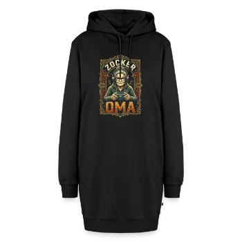 Zocker Oma Gaming Zocken Gamer Lustig - Hoodie-Kleid - Schwarz - Vorne - AI Model Female 172 light (172cm)
