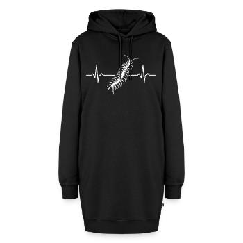 Barsch, Barsch Angeln, Barschangler, Angeln, Angle - Hoodie-Kleid - Schwarz - Vorne - AI Model Female 172 light (172cm)