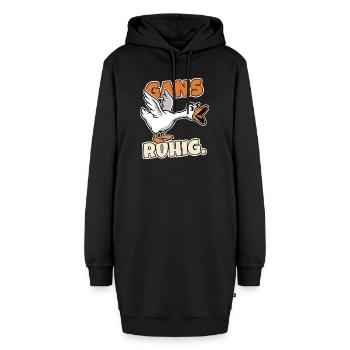 Gans ruhig Wütende Gans Spruch - Hoodie-Kleid - Schwarz - Vorne - AI Model Female 172 light (172cm)