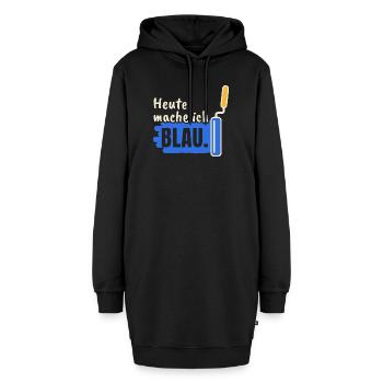 Maler Heute mache ich blau - Hoodie-Kleid - Schwarz - Vorne - AI Model Female 172 light (172cm)