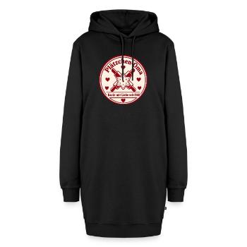 Plätzchen Oma Backkunst - Hoodie-Kleid - Schwarz - Vorne - AI Model Female 172 light (172cm)