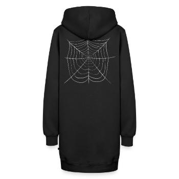Spinnennetz ohne Spinne Halloween Netz web vintage - Hoodie-Kleid - Schwarz - Hinten - AI Model Female 172 light (172cm)