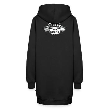 Shut Up And Squat Halt Die Klappe Bodybuilding Gym - Hoodie-Kleid - Schwarz - Hinten - AI Model Female 172 light (172cm)