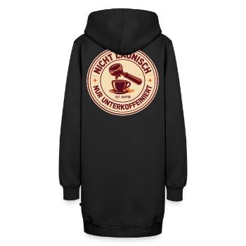 Nicht launisch nur unterkoffeiniert - Hoodie-Kleid - Schwarz - Hinten - AI Model Female 172 light (172cm)