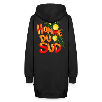 Southern Man Citrus Sun - Hoodie-Kleid - Schwarz - Hinten - AI Model Female 172 light (172cm)