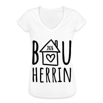 Bauherrin 2026 - Frauen Vintage T-Shirt - Weiß - Vorne
