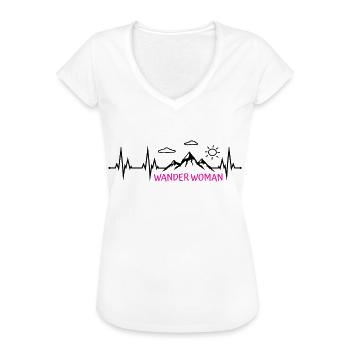 Wander Woman Wanderwoman - Frauen Vintage T-Shirt - Weiß - Vorne