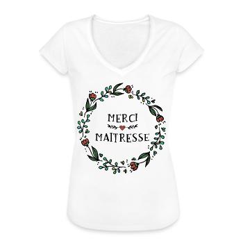 Danke Herrin - Ende des Jahres Geschenk - Frauen Vintage T-Shirt - Weiß - Vorne