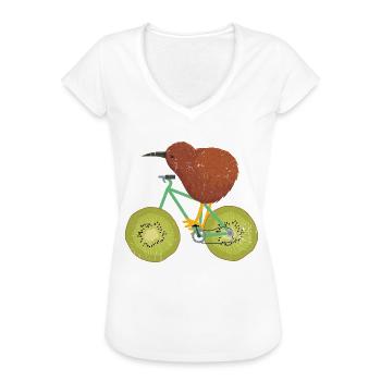 Wendiger Kiwifahrer Rennradstrecke - Frauen Vintage T-Shirt - Weiß - Vorne
