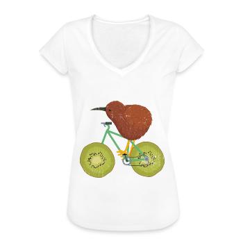 Wendiger Kiwifahrer Rennradstrecke - Frauen Vintage T-Shirt - Weiß - Vorne
