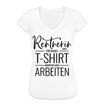 Rentnerin 2026 - Frauen Vintage T-Shirt - Weiß - Vorne
