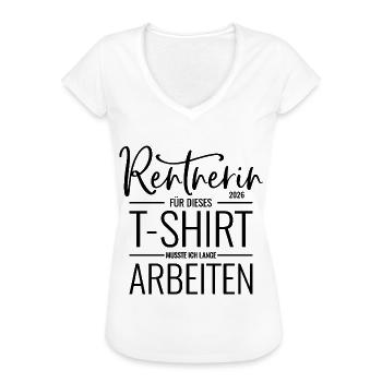 Rentnerin 2026 - Frauen Vintage T-Shirt - Weiß - Vorne