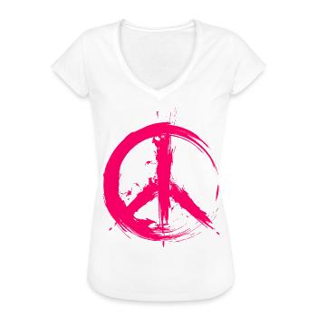Hippy Peace Symbol Hippie Frieden Freiheit Liebe - Frauen Vintage T-Shirt - Weiß - Vorne