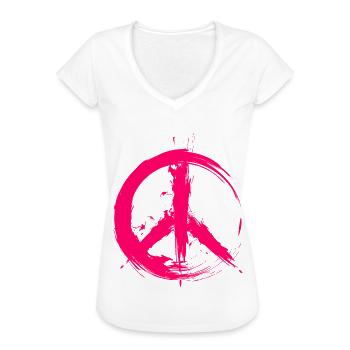 Hippy Peace Symbol Hippie Frieden Freiheit Liebe - Frauen Vintage T-Shirt - Weiß - Vorne