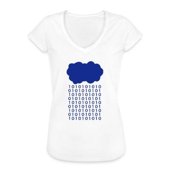 Bit Regen Wolke Informatiker - Frauen Vintage T-Shirt - Weiß - Vorne