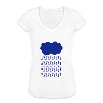 Bit Regen Wolke Informatiker - Frauen Vintage T-Shirt - Weiß - Vorne