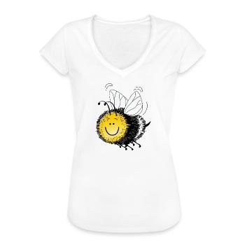 Hummel xxl Biene Wespe Fliege Hornisse Insekt - Frauen Vintage T-Shirt - Weiß - Vorne