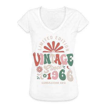 Geburtstagsgeschenk 1966 Jahrgang 1966 - Frauen Vintage T-Shirt - Weiß - Vorne